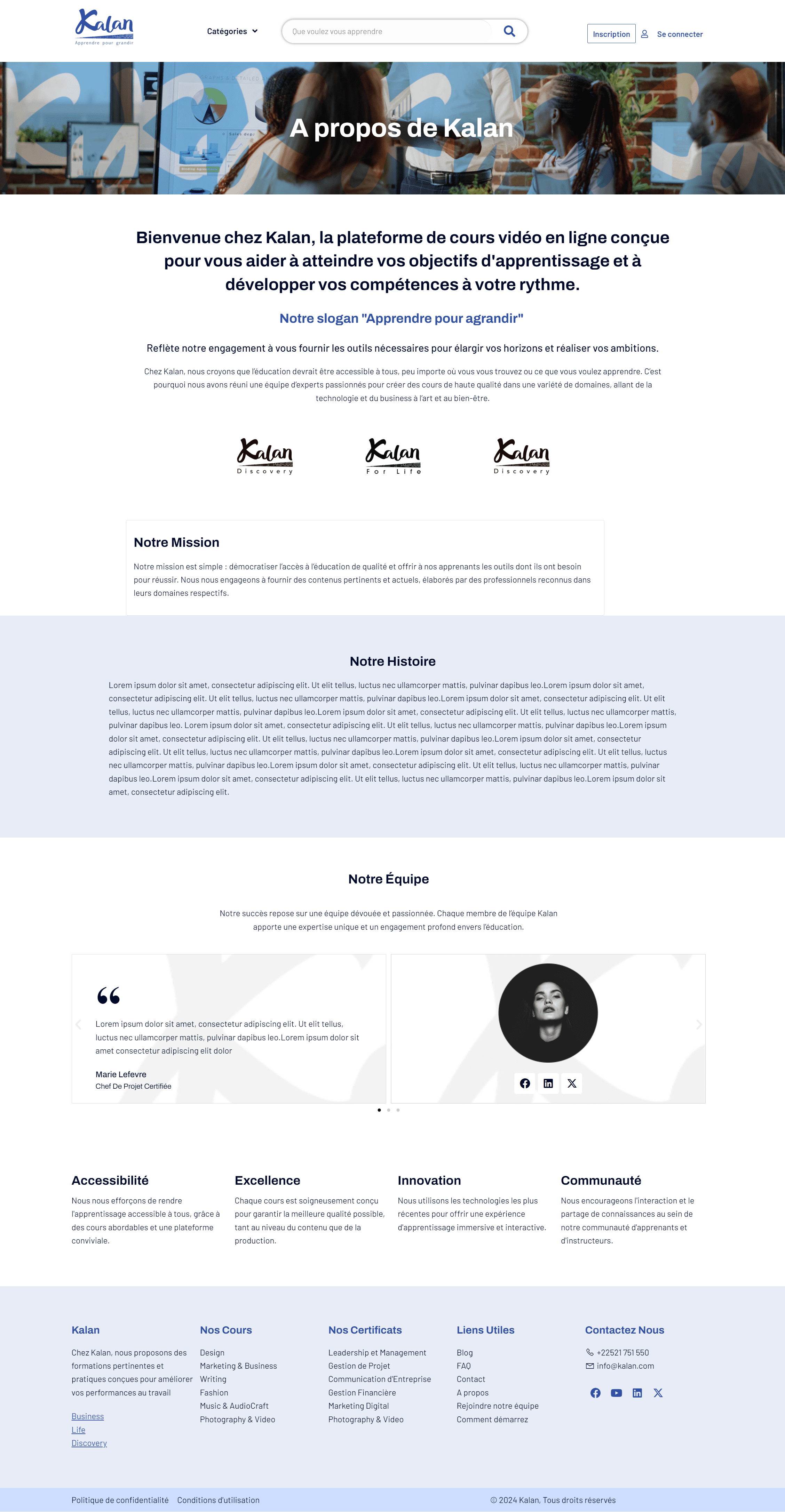 Site Kalan conçu par Anne Flore 12