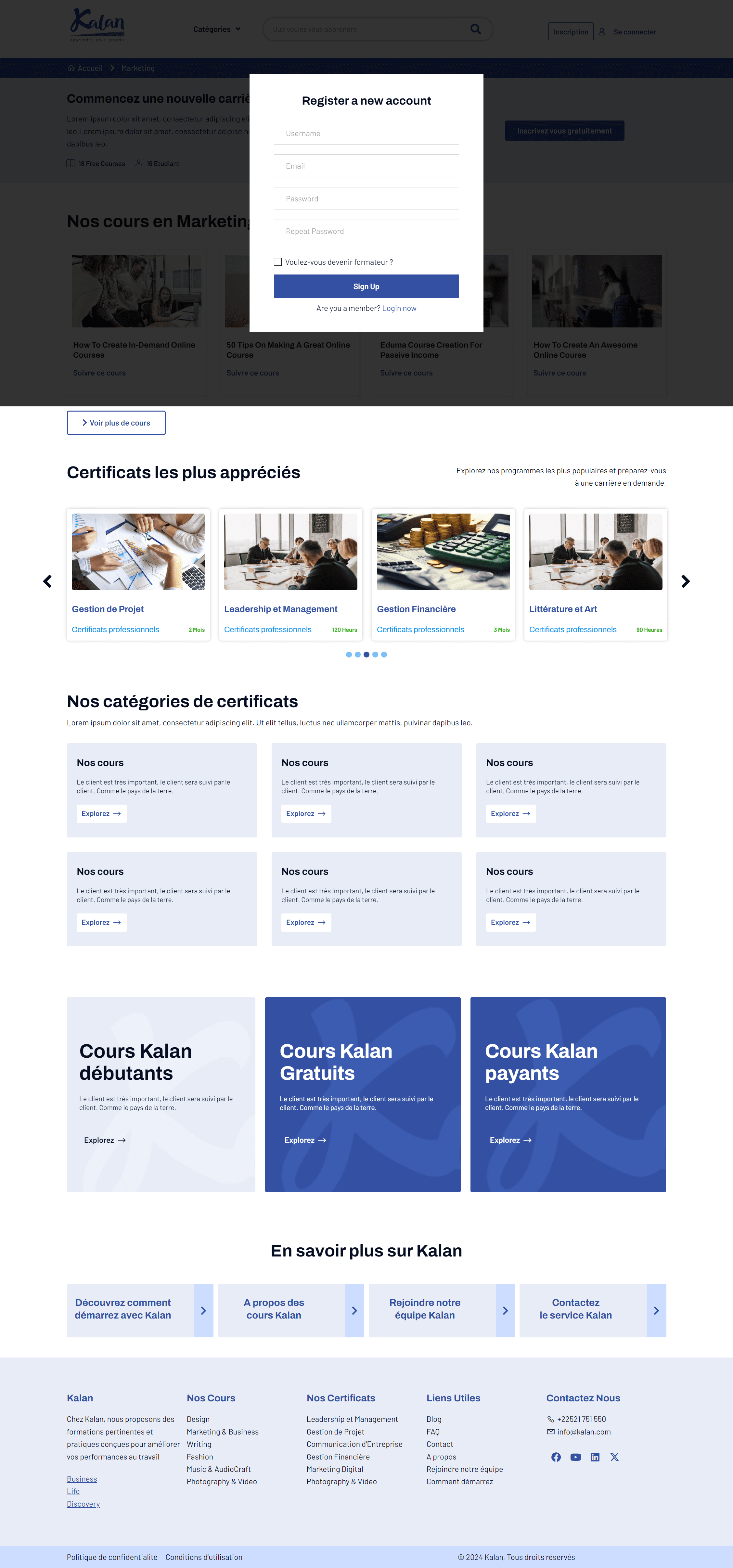 Site Kalan conçu par Anne Flore 5
