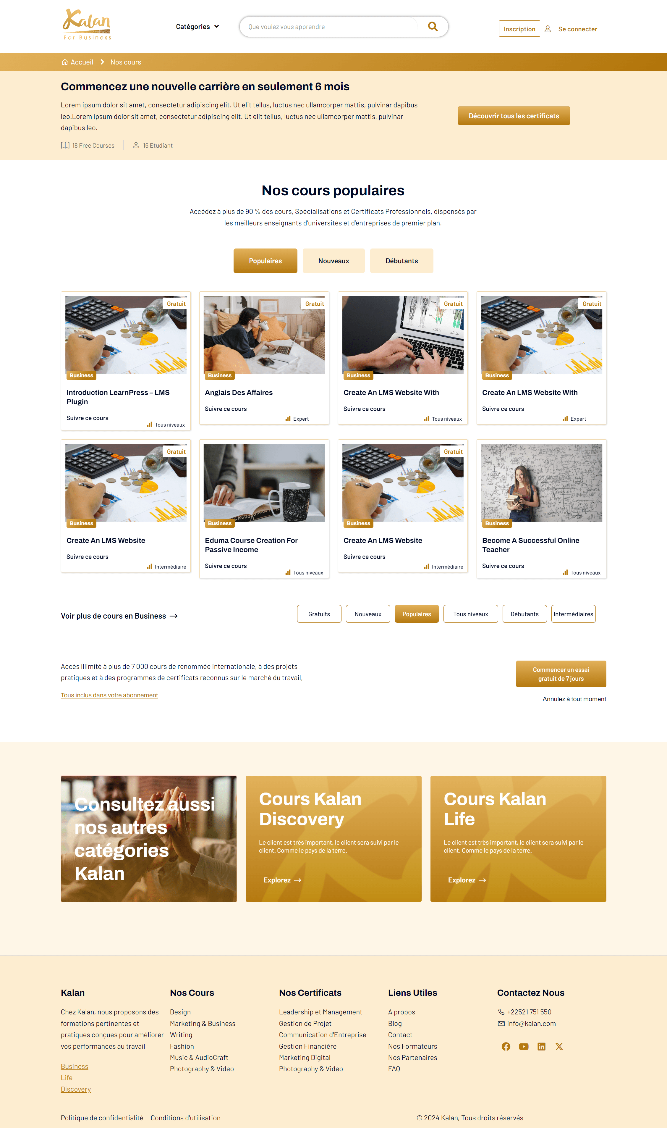 Site Kalan conçu par Anne Flore 7